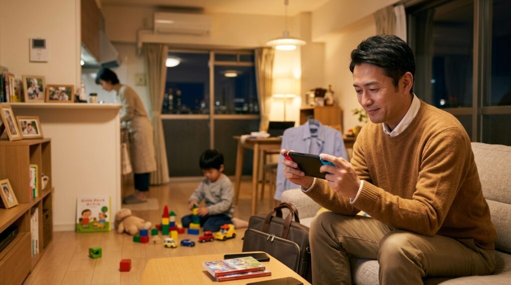 仕事や家庭と両立しながらゲームを楽しむ40代の社会人ゲーマー