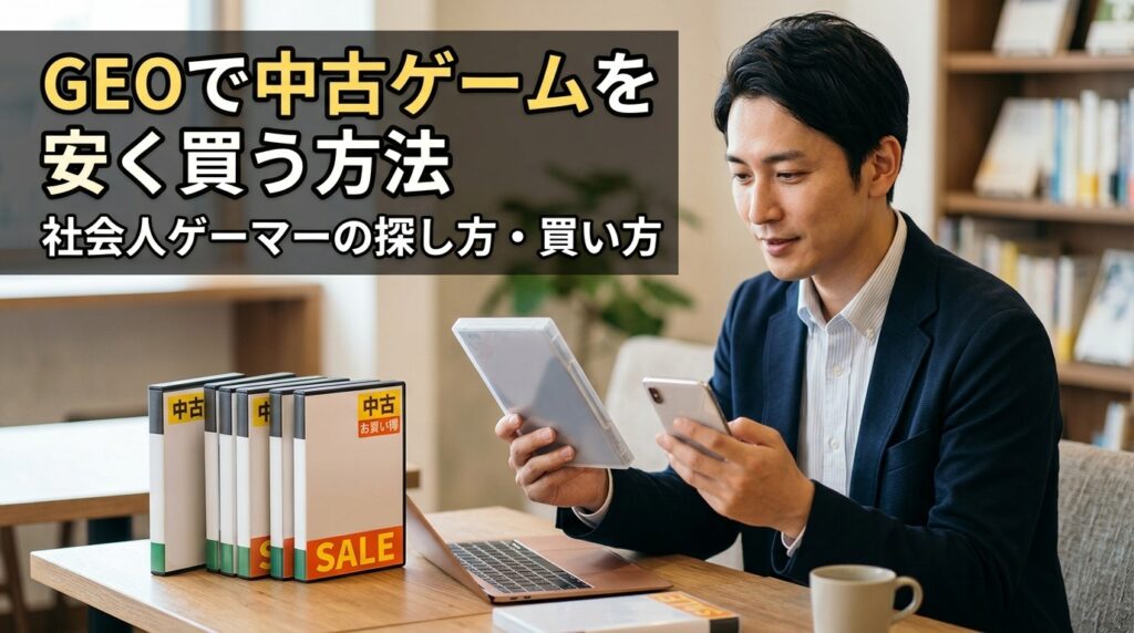 GEOで中古ゲームを安く買う方法を紹介する社会人ゲーマー