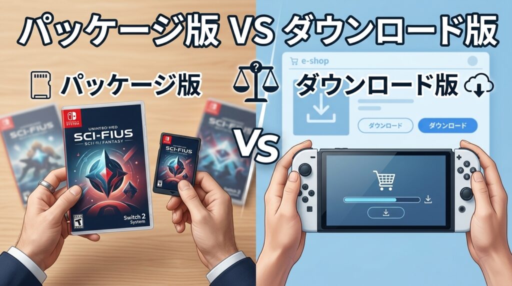 パッケージ版とダウンロード版のゲームを比較する社会人ゲーマー