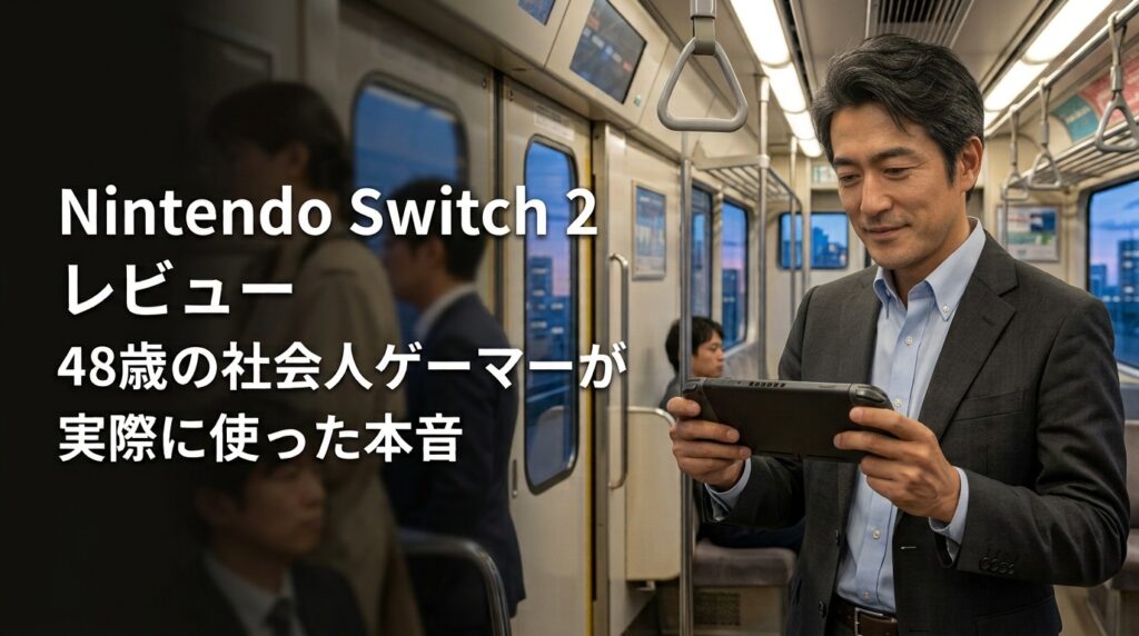Nintendo Switch 2でゲームを楽しむ40代の社会人ゲーマー