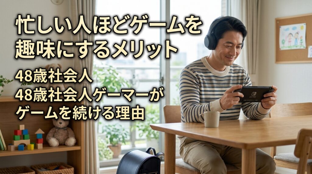 ゲームを趣味として楽しむ48歳の社会人ゲーマー