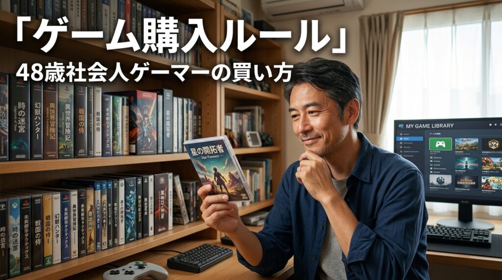 ゲームを選ぶ48歳の社会人ゲーマー