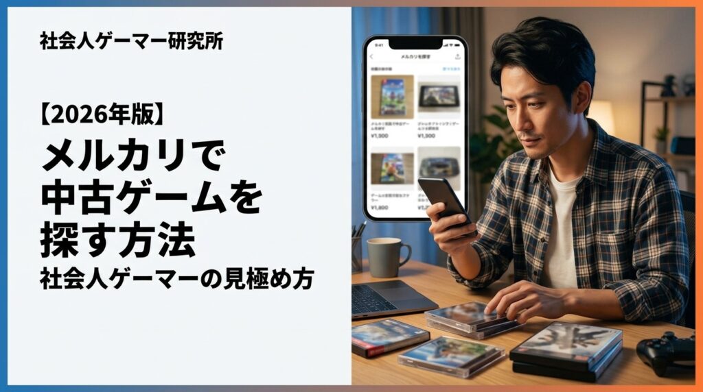 メルカリで中古ゲームの価格や状態を確認して選ぶ社会人ゲーマー