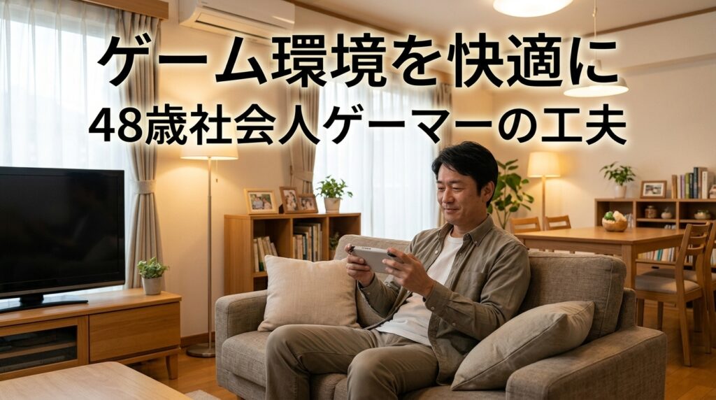 長時間ゲームを快適に楽しむ48歳の社会人ゲーマー