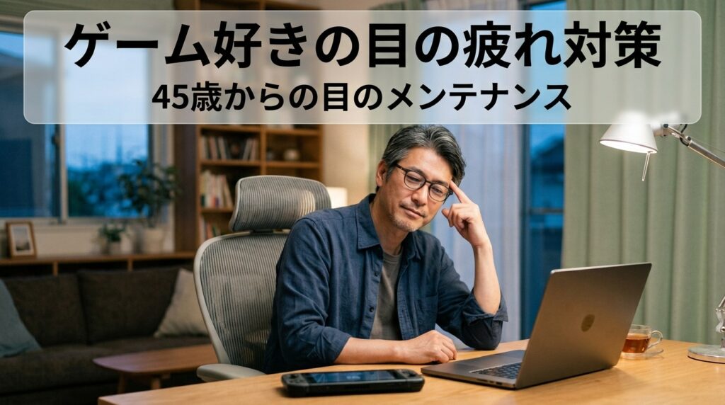 45歳から老眼も気になる！ゲームを長く楽しむための目のメンテナンス