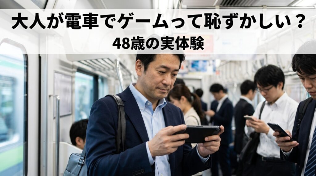 【48歳の実体験】大人が通勤電車でゲームをするのは恥ずかしい？Switch 2を遊び続けて感じたこと
